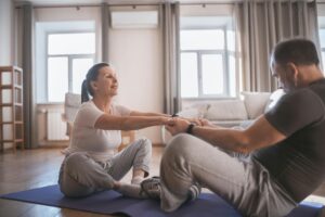 Family support for home care physiotherapy