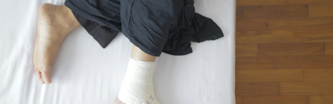 An image of sprained ankle (right foot)