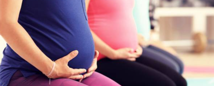 Three pregnant women
