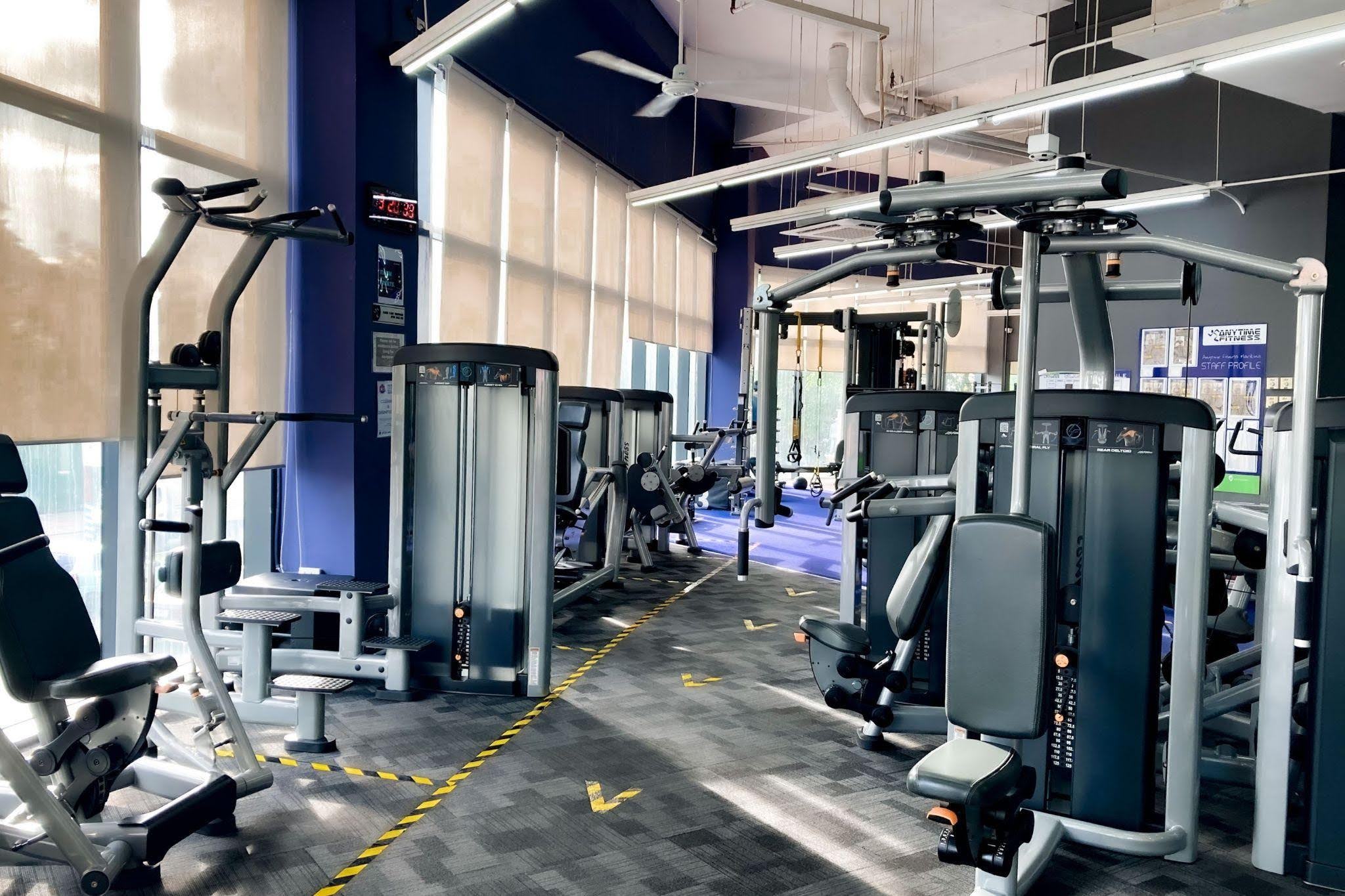 A clean and sleek fitness gym